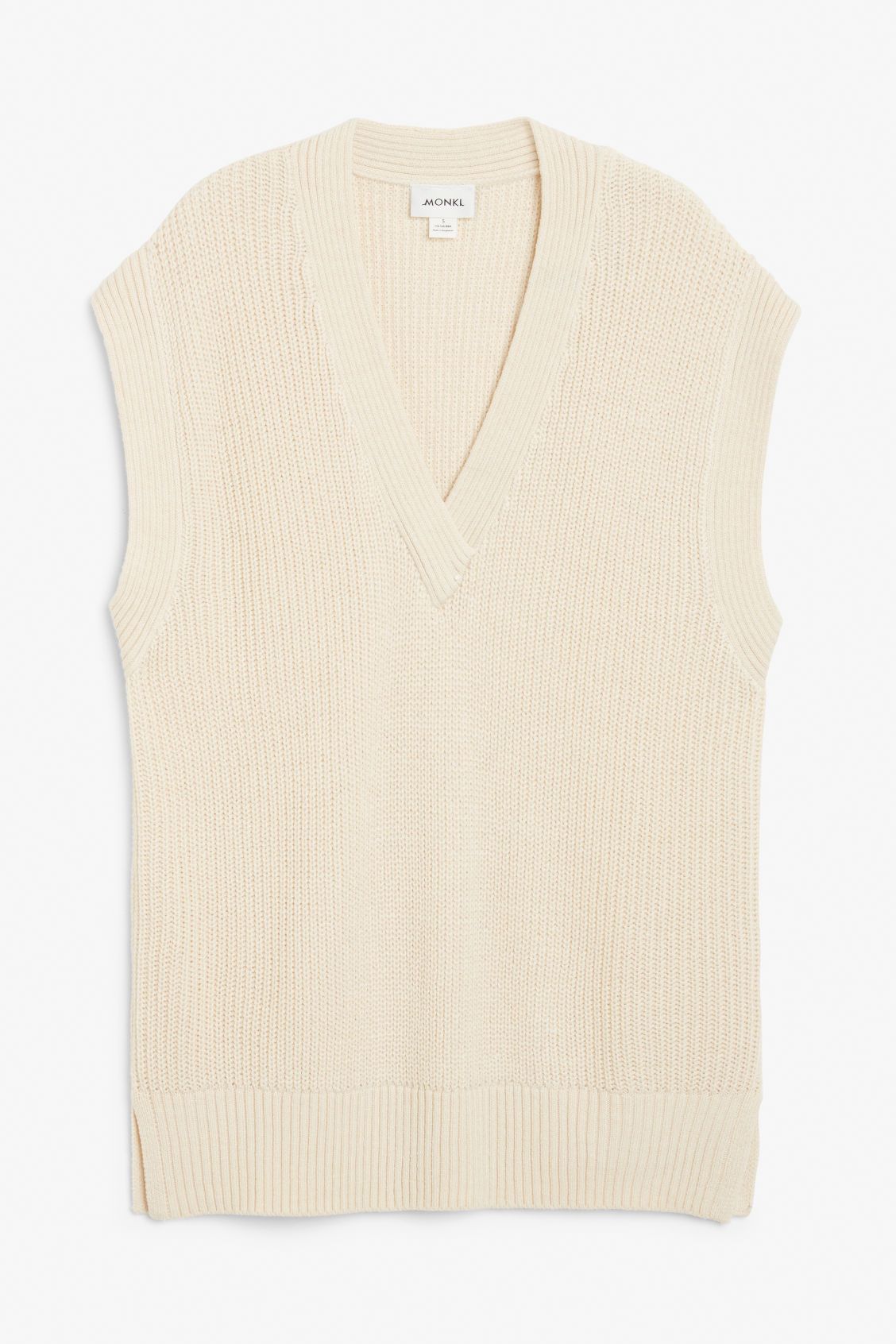 Pullover knit vest - White | Monki