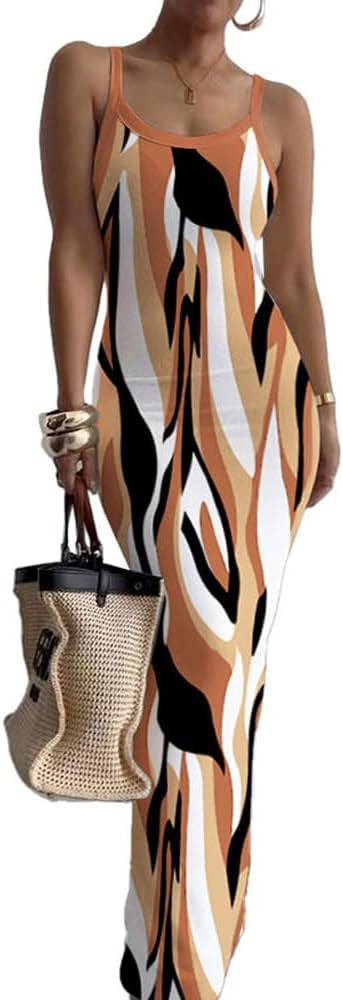 Nimsruc Women Summer Long Dress Casual Slip Sexy Slim Sleeveless Bodycon Maxi Dresses for Women 2... | Amazon (US)