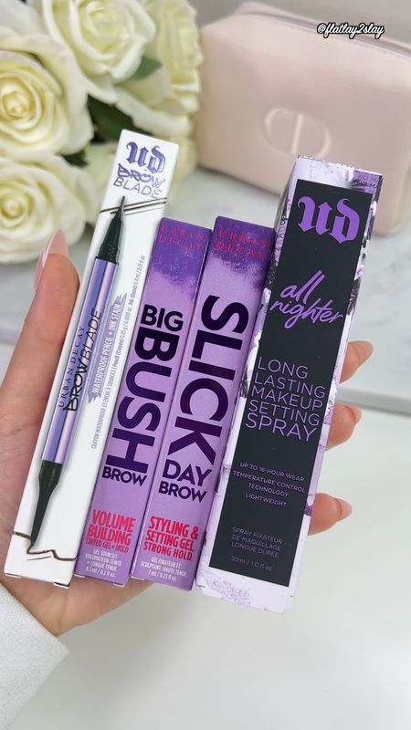 New from @urbandecaycosmetics 💜 (*pr gifted) 

💗 Brow Blade 2-in-1 waterproof pencil + ink stain in ‘cafe kitty’ warm medium brown - New  look coming soon!
💜 New! Big Bush Brow in ‘cafe kitty’ - tinted volumizing gel
💗 New! Slick Day Brow in ‘transparent’ - clear setting gel
💜 All Nighter Long Lasting Makeup Setting Spray 

What product are you excited to try the most? 

Thank you so much @urbandecaycosmetics for sharing with me! #udbigbush #urbandecaycanada 💜

*pr gifted 

💜🌸💜🌸💜🌸💜🌸💜🌸💜🌸

#urbandecay #urbandecaycosmetics #urbandecaymakeup #urbandecaysettingspray #allnightersettingspray #browpencil #settingspray #browtint #browtinting #browgoals #browgel #asmr #asmrunboxing #newmakeup 

#LTKVideo #LTKfindsunder50 #LTKbeauty