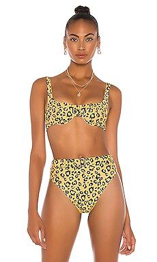 Camila Coelho Mai Tai Top in Mustard Leopard from Revolve.com | Revolve Clothing (Global)