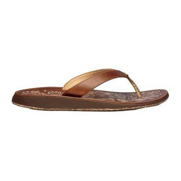 Women's OluKai Paniolo Leather Sandals 8 Natural/Natural | Scheels Sports