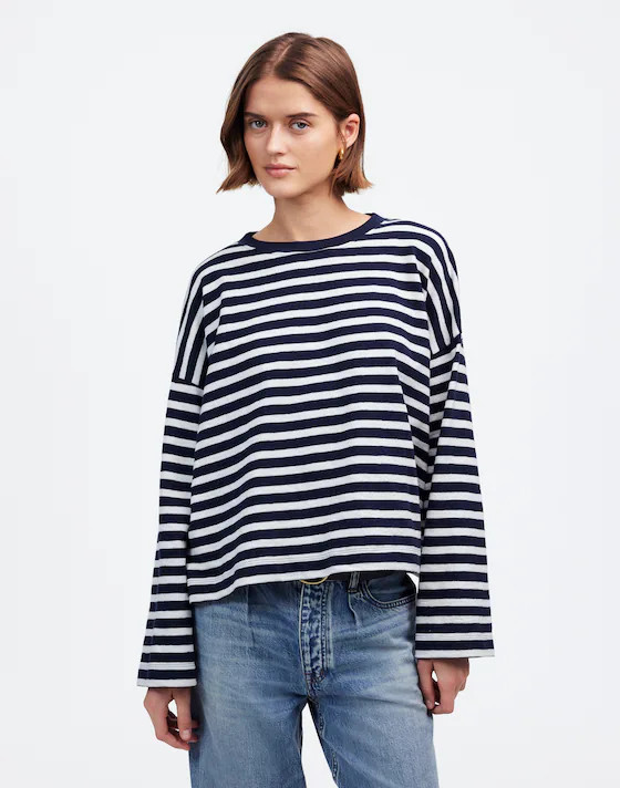 Easy Crewneck Long-Sleeve Tee | Madewell | Madewell