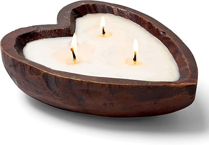 Jollifiers Heart Dough Bowl Candle - Romantic Candles with Candle Snuffer & Heart Candles: Three ... | Amazon (US)