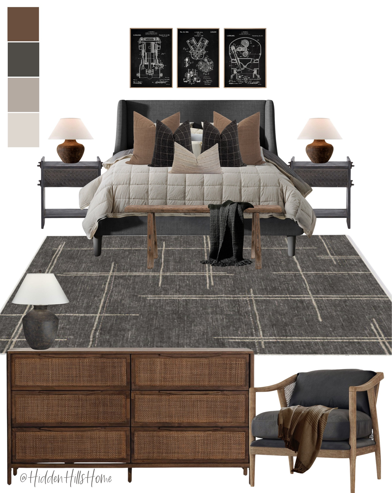 Masculine bedroom decor mood board, boys room decor ideas, boys bedroom design, bachelor bedroom decor, teen boys room decor ideas #boysbedroom 

#LTKmens #LTKsalealert #LTKhome