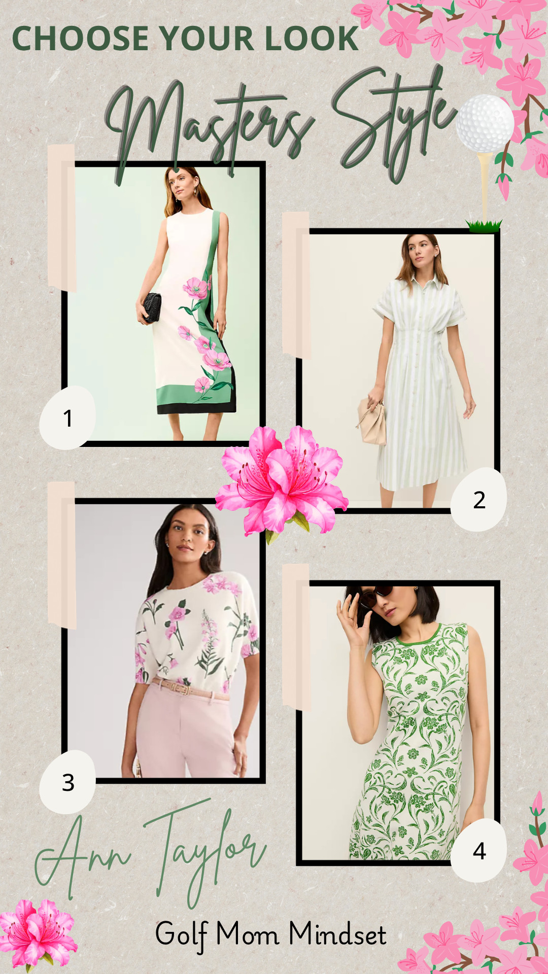 Channeling that Augusta-inspired sophistication ✨
Neutral tones, tailored silhouettes, and effortless femininity—this Ann Taylor set is giving elevated golf mom energy in the best way. Shop my look on LTK 🌿⛳️ 

 #LTKmomlife #LTKOver40 #LTKSaleAlert