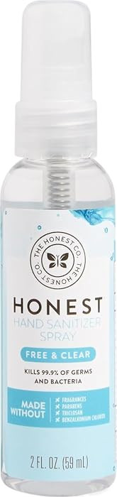 The Honest Company Plant-Based Hand Sanitizer Spray, Kills 99.9% of Germs, Hypoallergenic, Quick-... | Amazon (US)