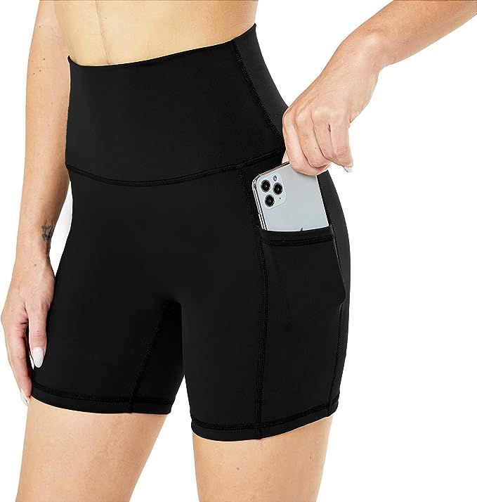 Telamon High Waist Workout Yoga Athletic Shorts for Women Compression Biker Running Short with De... | Amazon (US)