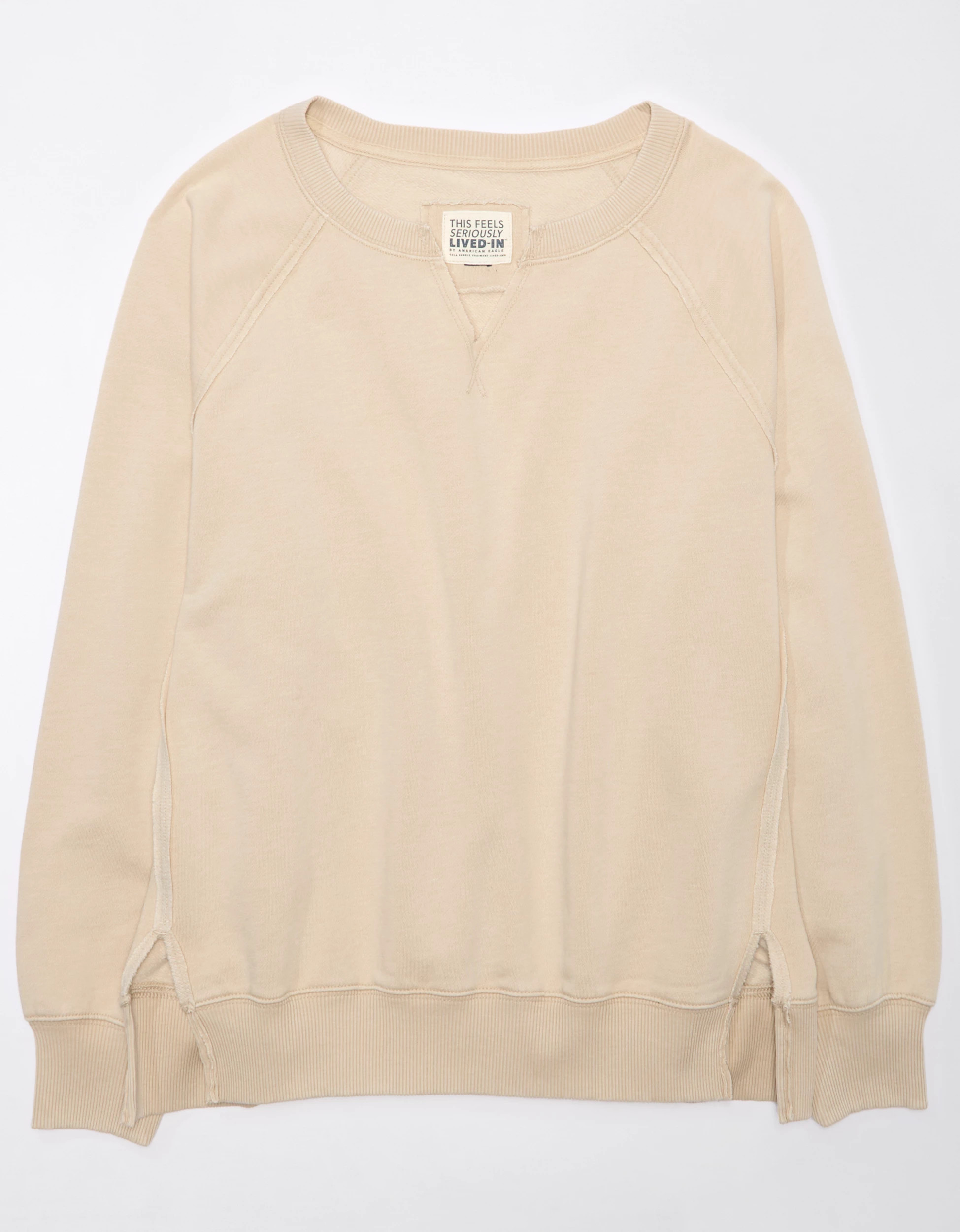 AE Big Hug Oversized Notch Neck Sweatshirt | American Eagle Outfitters (US & CA)