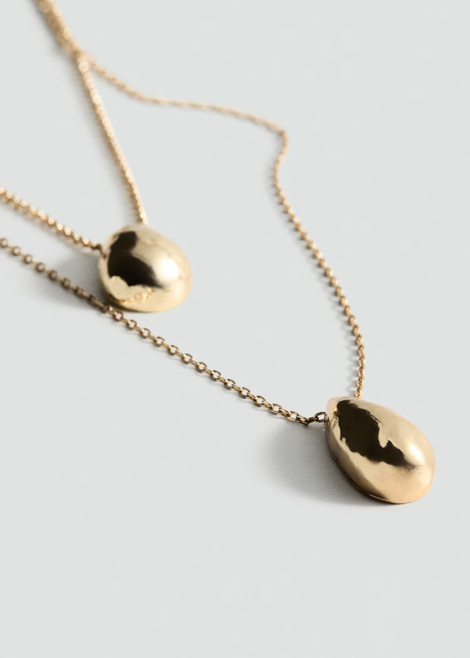 Double-drop pendant necklace - Women | MANGO USA | Mango (US/MX/AU)