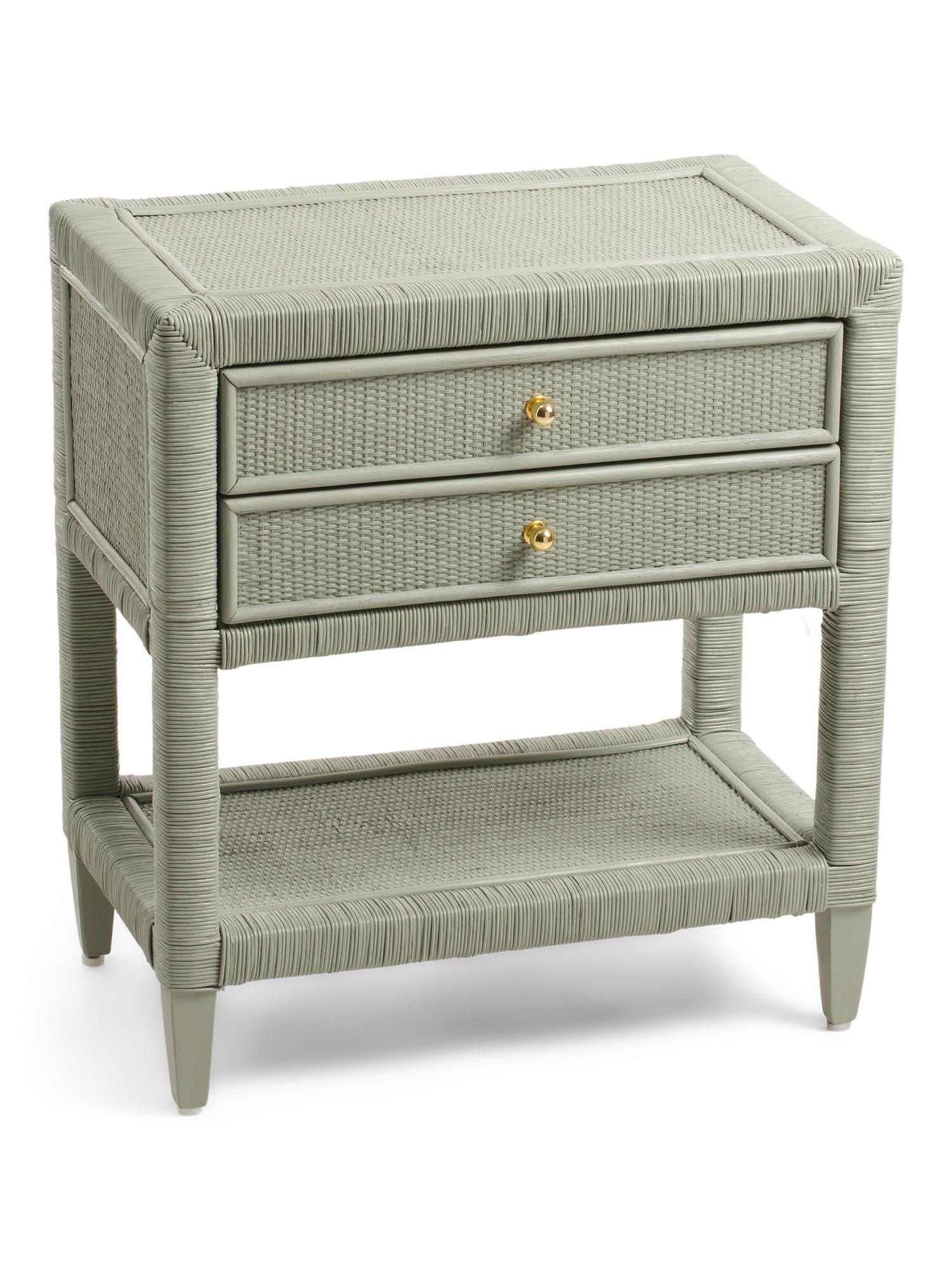 24in Woven Rattan 2 Drawer Accent Table | Bedroom | Marshalls | Marshalls