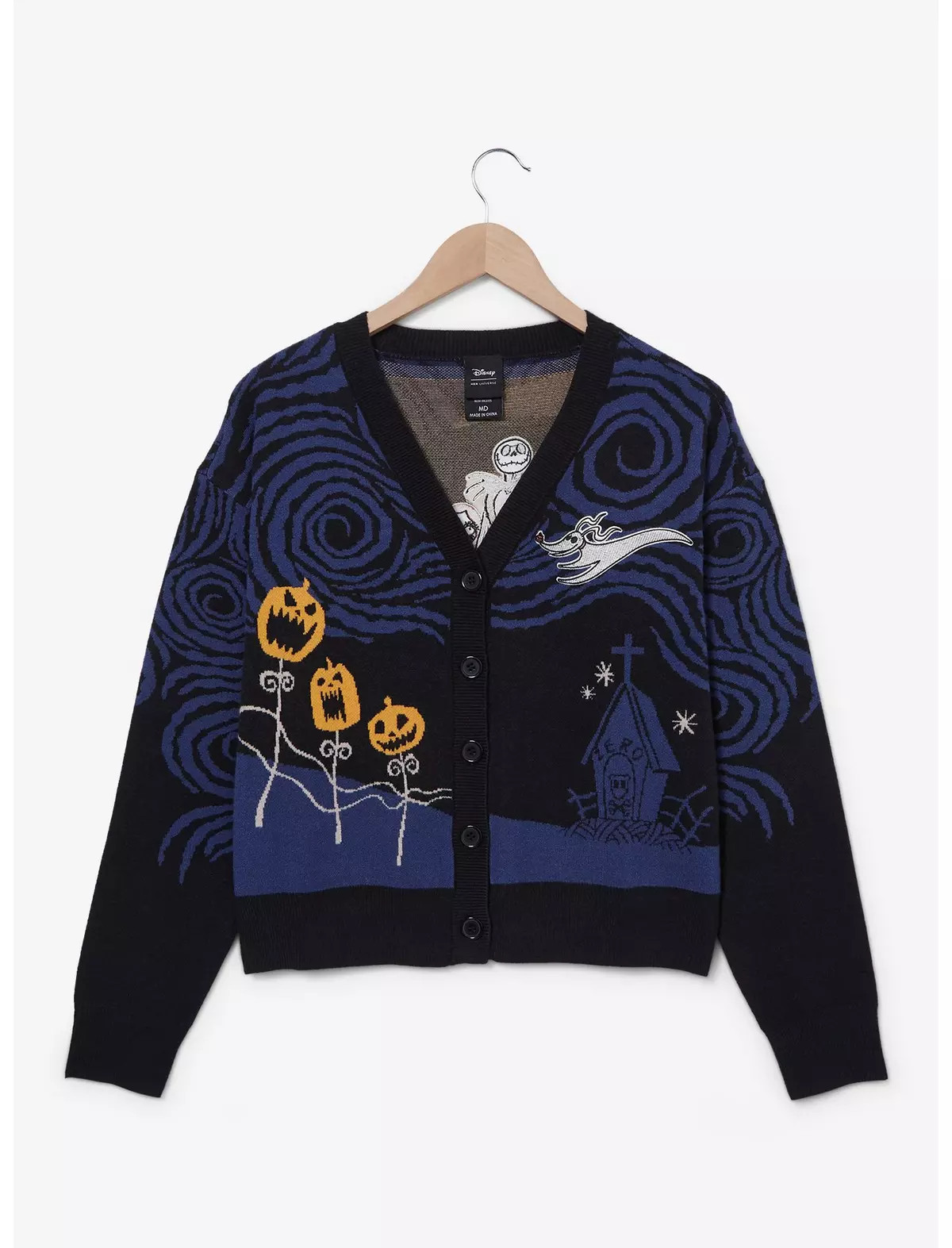 Disney The Nightmare Before Christmas Jack & Sally Spiral Hill Cardigan - BoxLunch Exclusive | BoxLunch