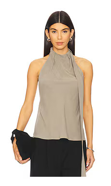 St. Agni Bias Scarf Top in Slate from Revolve.com | Revolve Clothing (Global)