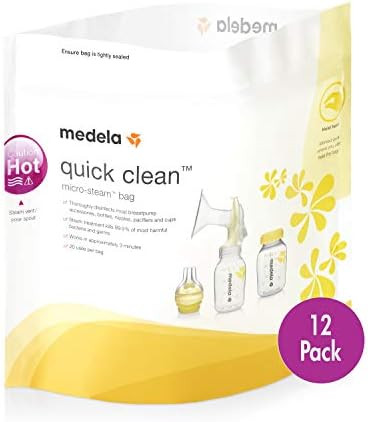 Medela Quick Clean MicroSteam Bags, Sterilizing Bags for Bottles Breast Pump Parts Eliminates 99.... | Amazon (US)