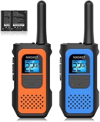 NXGKET Walkie Talkies for Adults 2 Pack, Rechargeable Long Range Walkie Talkie 2 Way Radios 22 Ch... | Amazon (US)