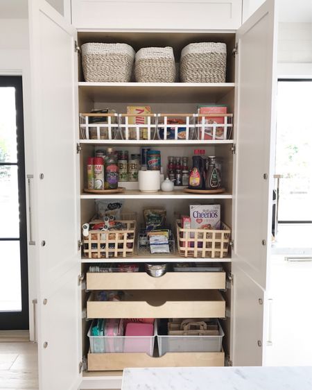 Cabinet pantries can be a challenge to organize - especially when they are deep. Just need to space plan, make the most of it and come to terms with the fact you will have to tidy it a couple times a month. There’s options though! Check out the containment I used in this cabinet pantry! 

#LTKBacktoSchool #LTKhome #LTKkids