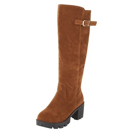 nsendm Buckle Boots for Women Knee High Women Fashion And Wide Calf Knee High Boots for Women plus S | Walmart (US)