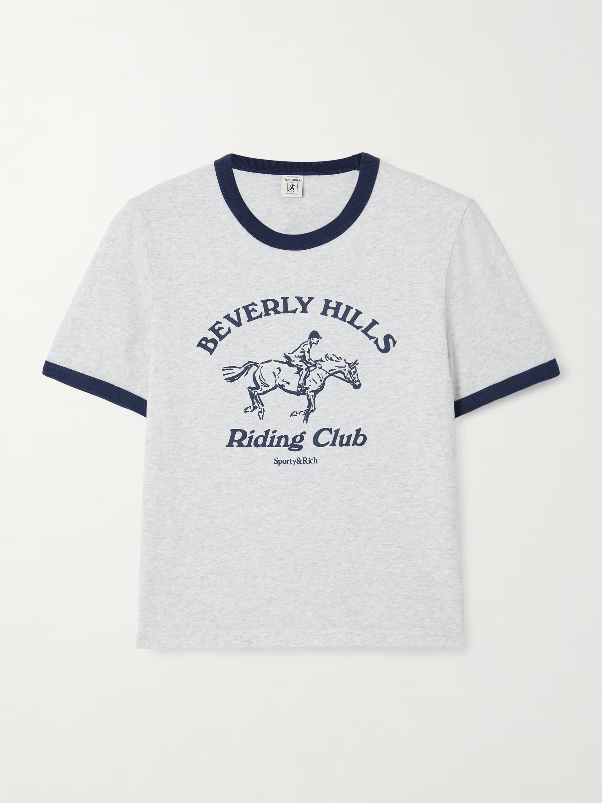 Riding Club two-tone printed cotton-jersey T-shirt | NET-A-PORTER (UK & EU)