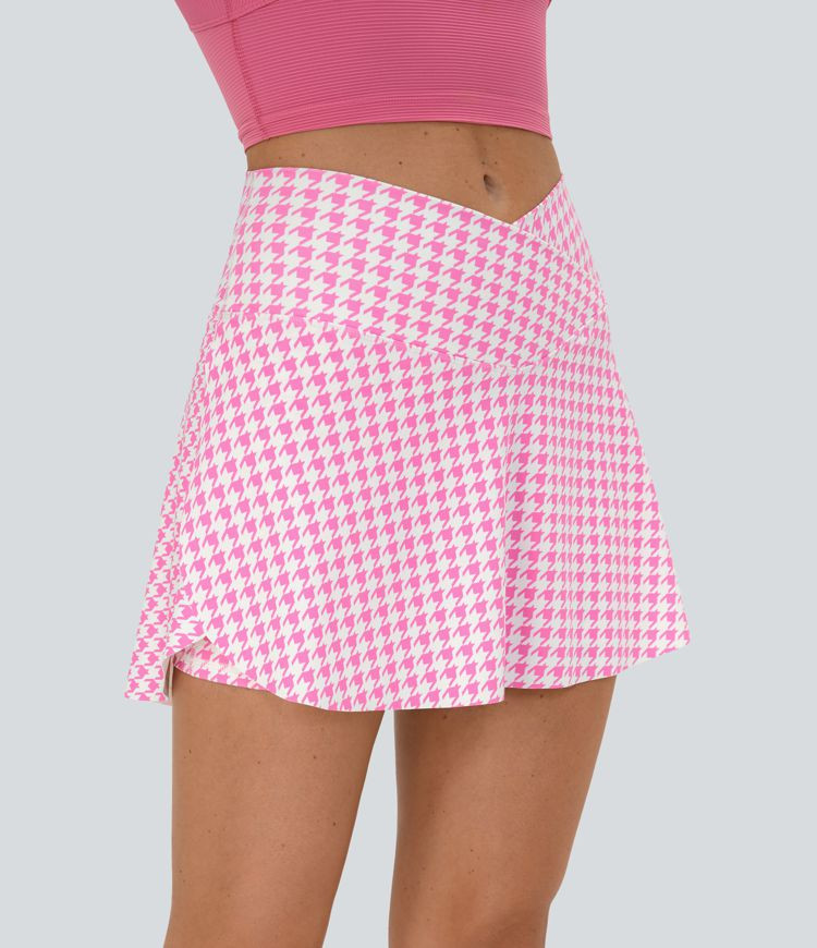 Women’s Everyday Crossover Pocket 2-in-1 Tennis Skirt-Lucid - Halara | HALARA