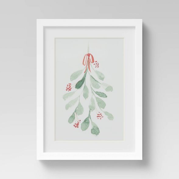 12" x 16" Christmas Holly Framed Wall Print - Threshold™ | Target