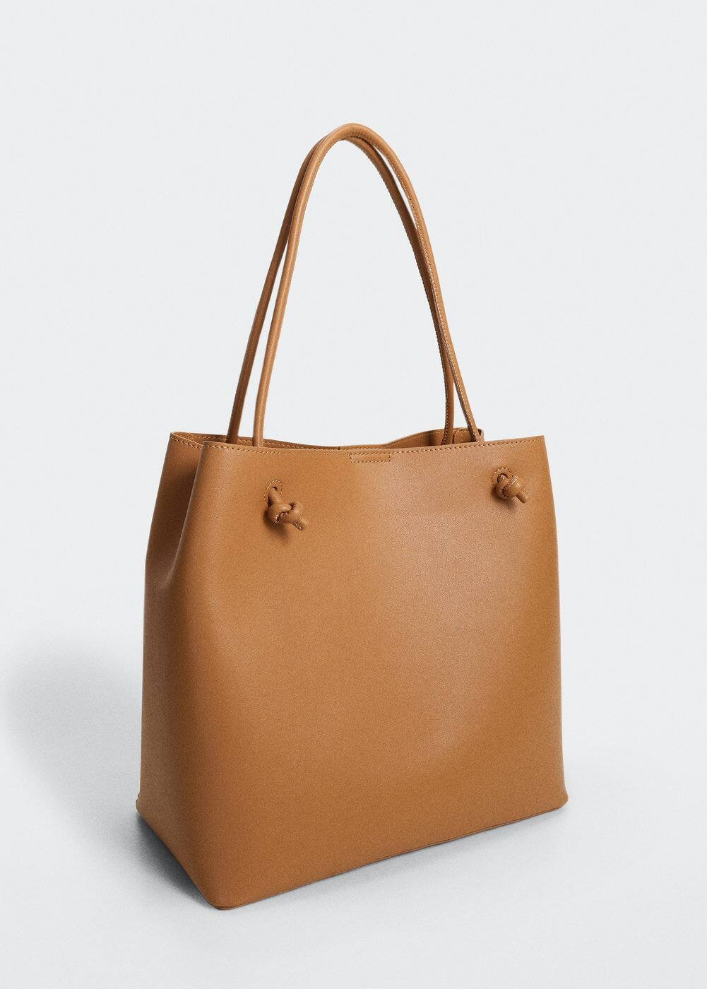 Knots pleated shopper bag -  Women | Mango United Kingdom | MANGO (UK)