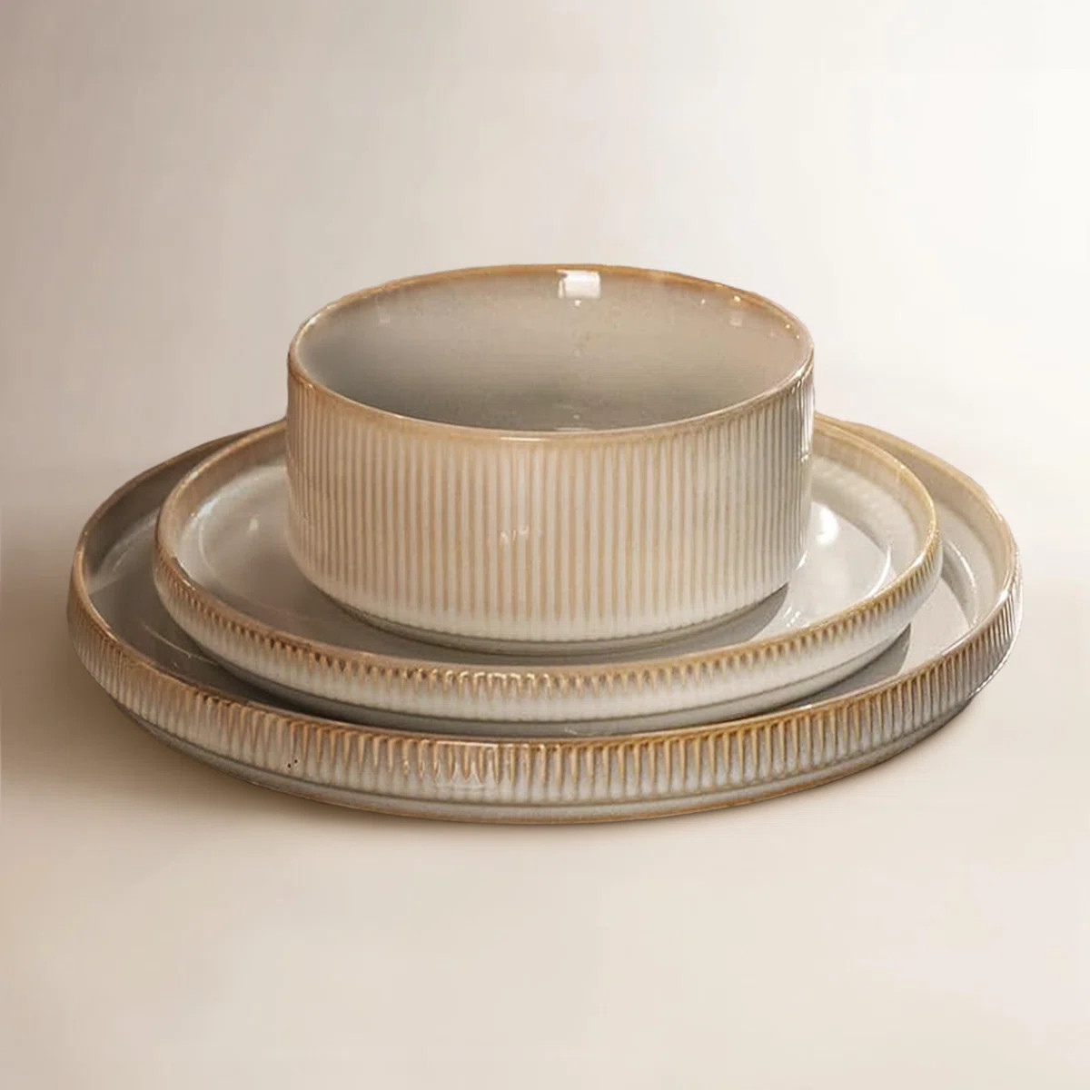 Azal Stoneware Dinnerware Sets, 12 Piece Dish Set | Wayfair North America
