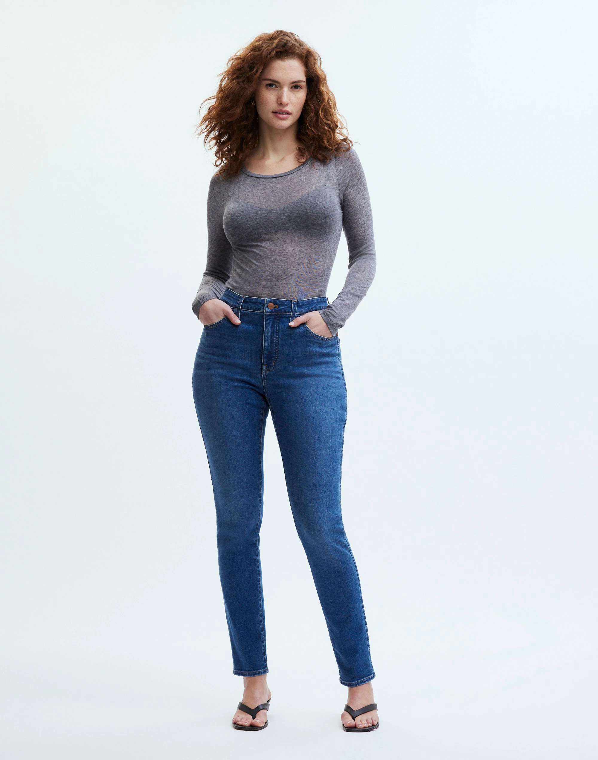 Curvy 10" High-Rise Roadtripper Authentic Skinny Jeans in Faulkner Wash | Madewell