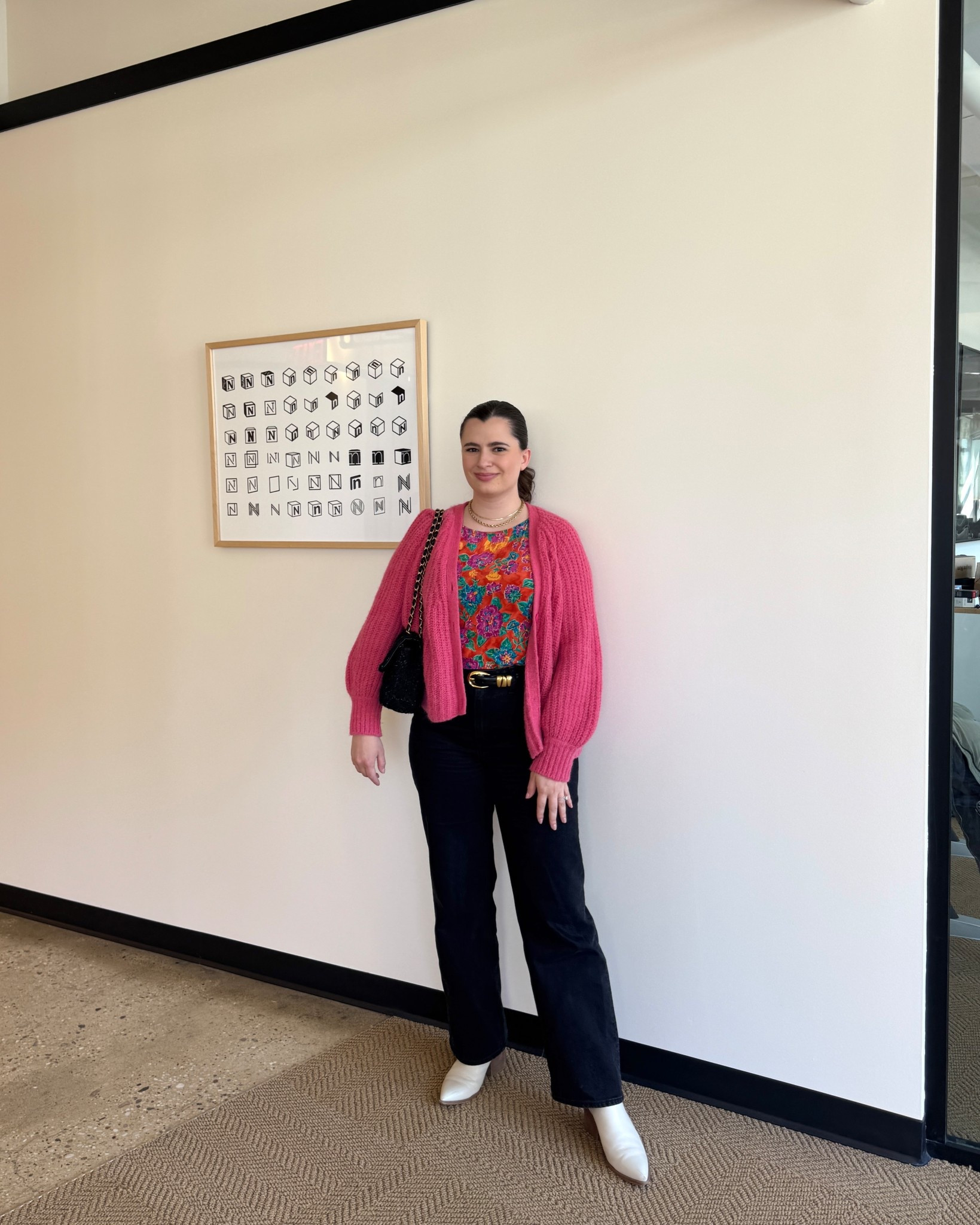 What I wore to a work event today in NYC! Love this cardigan from Sezane to brighten up my outfit and wearing the Abercrombie relaxed 90s denim  

#LTKSeasonal #LTKStyleTip