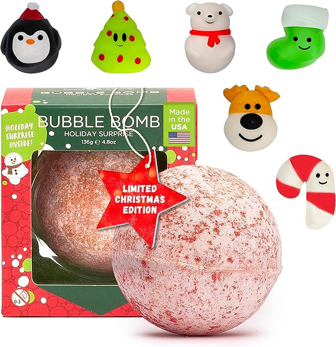 Christmas Bath Bomb for Kids with Surprise Bath Toys Inside (Gift Set) - Stocking Stuffers for Bo... | Amazon (US)