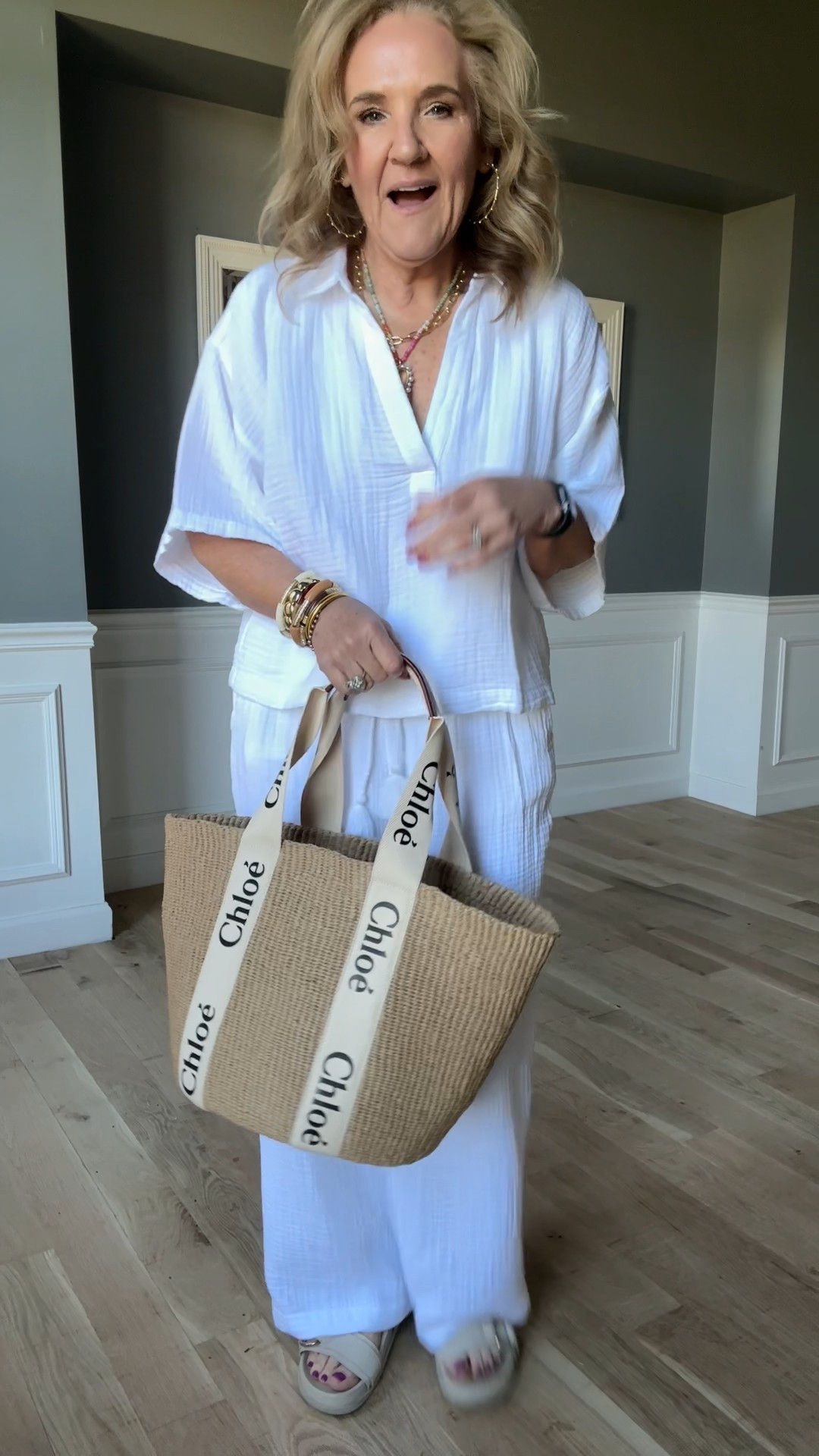 Loft gauze is what we want to wear in the hot weather. 

Top size medium 
Pants medium petite. 


Vacation outfit white pants white pants set 

#LTKWatchNow #LTKSaleAlert #LTKFindsUnder50