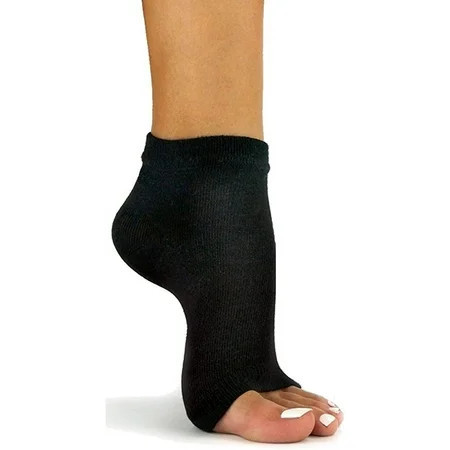 1 Black Pair of Soft Cotton Toeless Socks for Exercising Dancing Pedicures Yoga Pilates our just with a flip flop Black 1 | Walmart (US)
