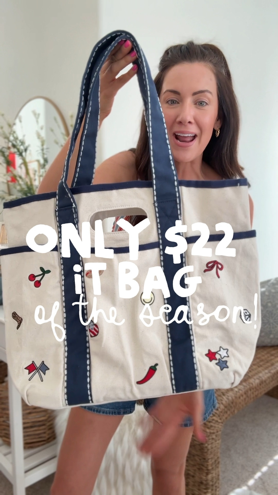 Comment BAG to shop🍒only $22 for the cutest version of the IT BAG of the season!! If you’ve been wanting a canvas tote without breaking the bank—here it is😍🙌🏼
.
.
#walmartstyle 

#LTKTravel #LTKSeasonal #LTKmomlife