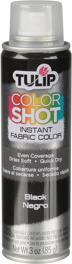 Tulip ColorShot Instant Fabric Spray Color 3oz. Black | Amazon (US)