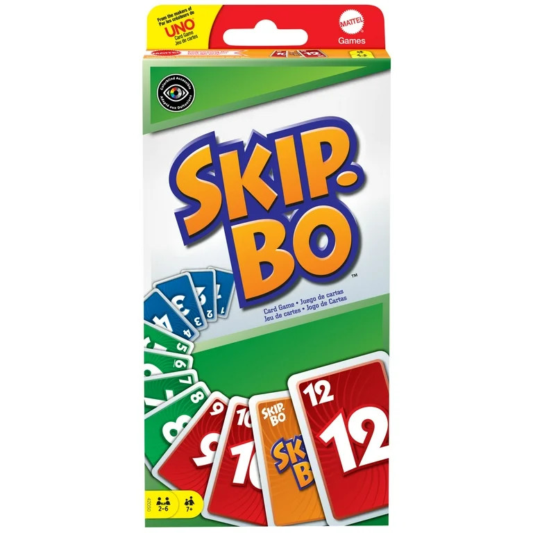 Skip-Bo Card Game for Kids, Adults & Game Night, Play Numbers in Order, 2 to 6 Players | Walmart (US)