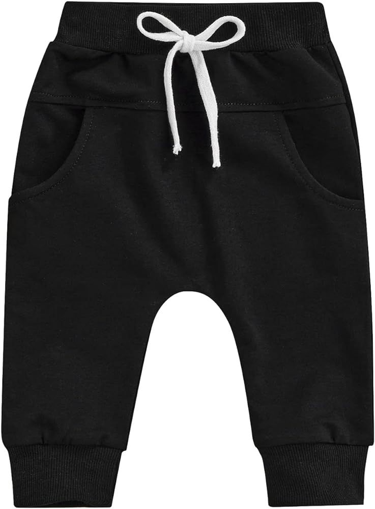 AEEMCEM Baby Boys Pants Infant Cotton Harem Pants Toddler Active Joggers Pants Casual Athletic Tr... | Amazon (US)
