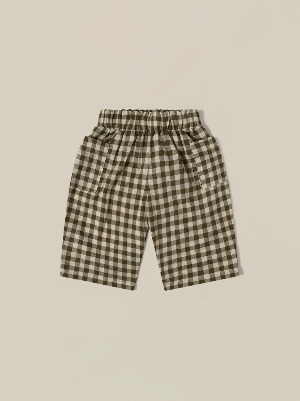 Olive Gingham Fisherman Pants | Organic Zoo