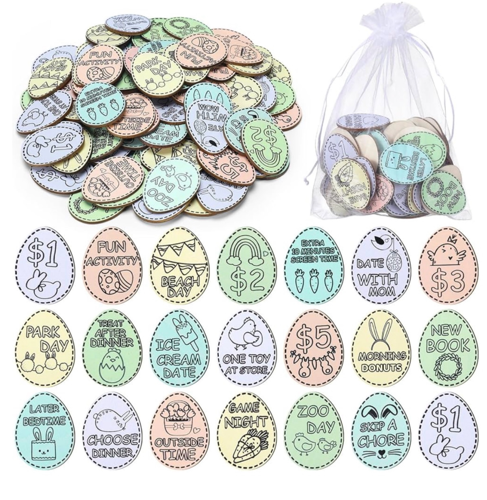 Super cute Easter egg stuffer - instead of candy, try these “coupons” for a game night, pizza party, day without chores, etc. so cute and reusable, under $25 Easter gift on Amazon, free shipping 

#LTKSeasonal #LTKKids #LTKFindsUnder50