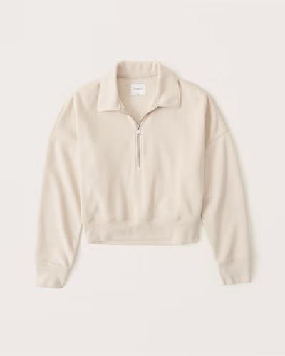 Long-Sleeve Polo Half-Zip Sweatshirt | Abercrombie & Fitch (US)