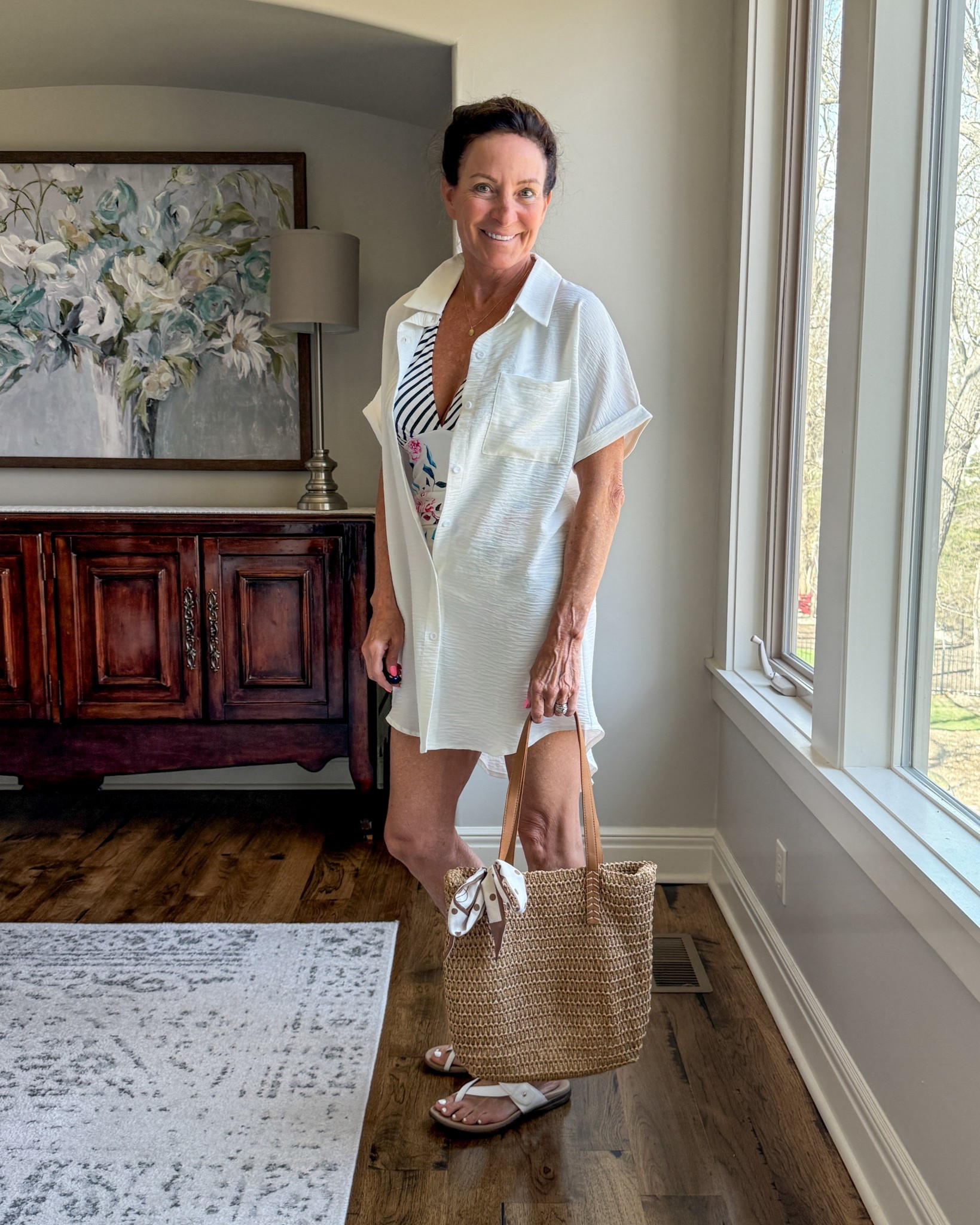 Lightweight Button Down Cover Up Shirt -  Swimsuit Coverup Outfit

This is the piece I throw on when I want to go from beach to lunch without overthinking it—easy, breezy, and just enough coverage while still feeling put together.

#swimcoverup #beachcoverup #buttondowncoverup #resortwearover50 #summerlayering

#LTKSwim