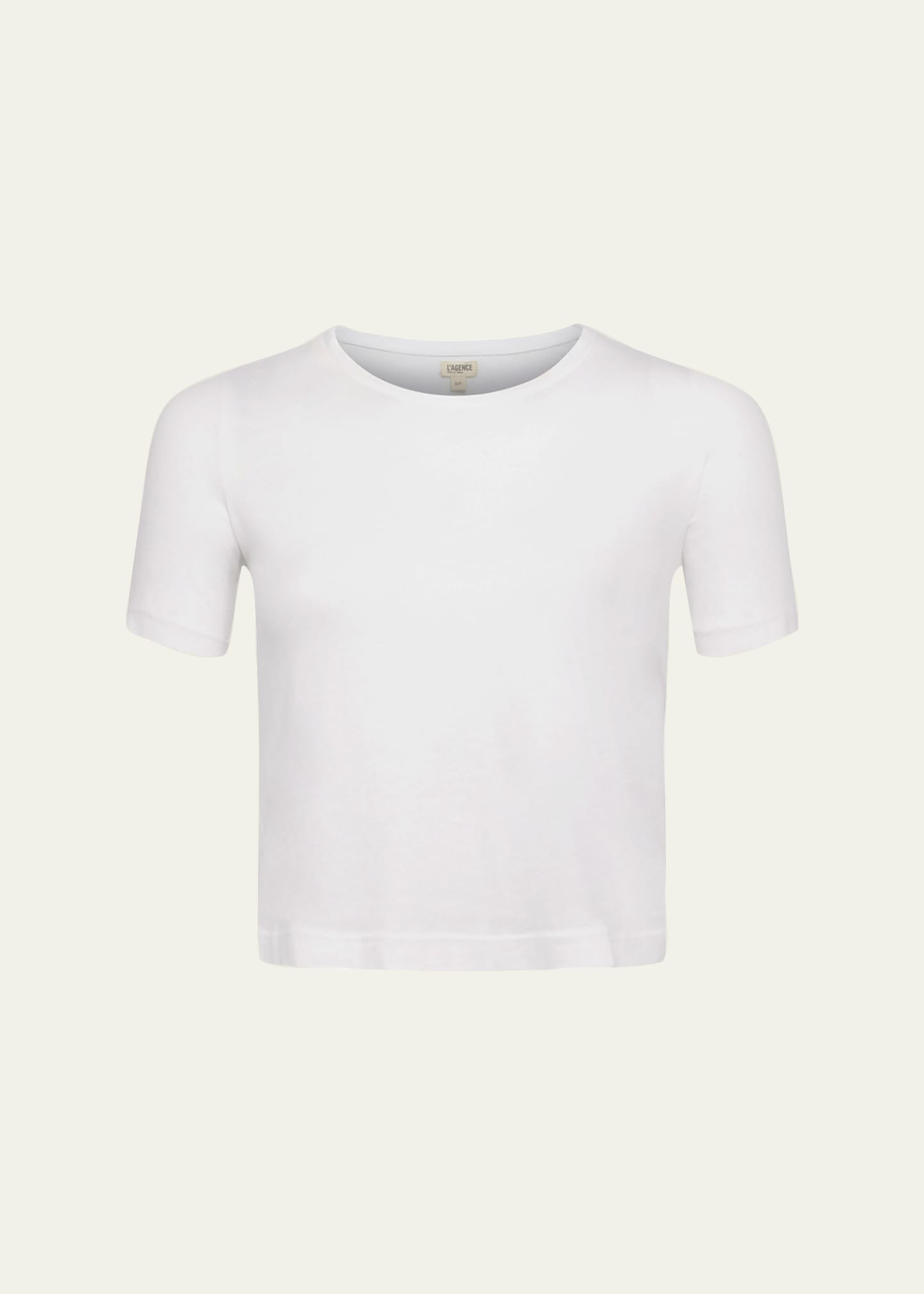 L'Agence Donna Short-Sleeve Cropped Tee | Bergdorf Goodman
