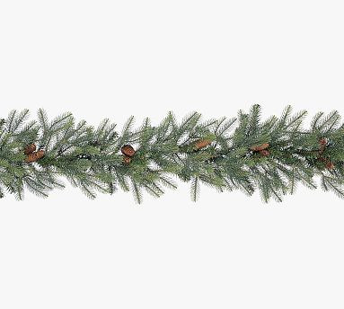 Faux New England & Pine Garland with Pinecones, 9' - Set of 2 | Pottery Barn (US)