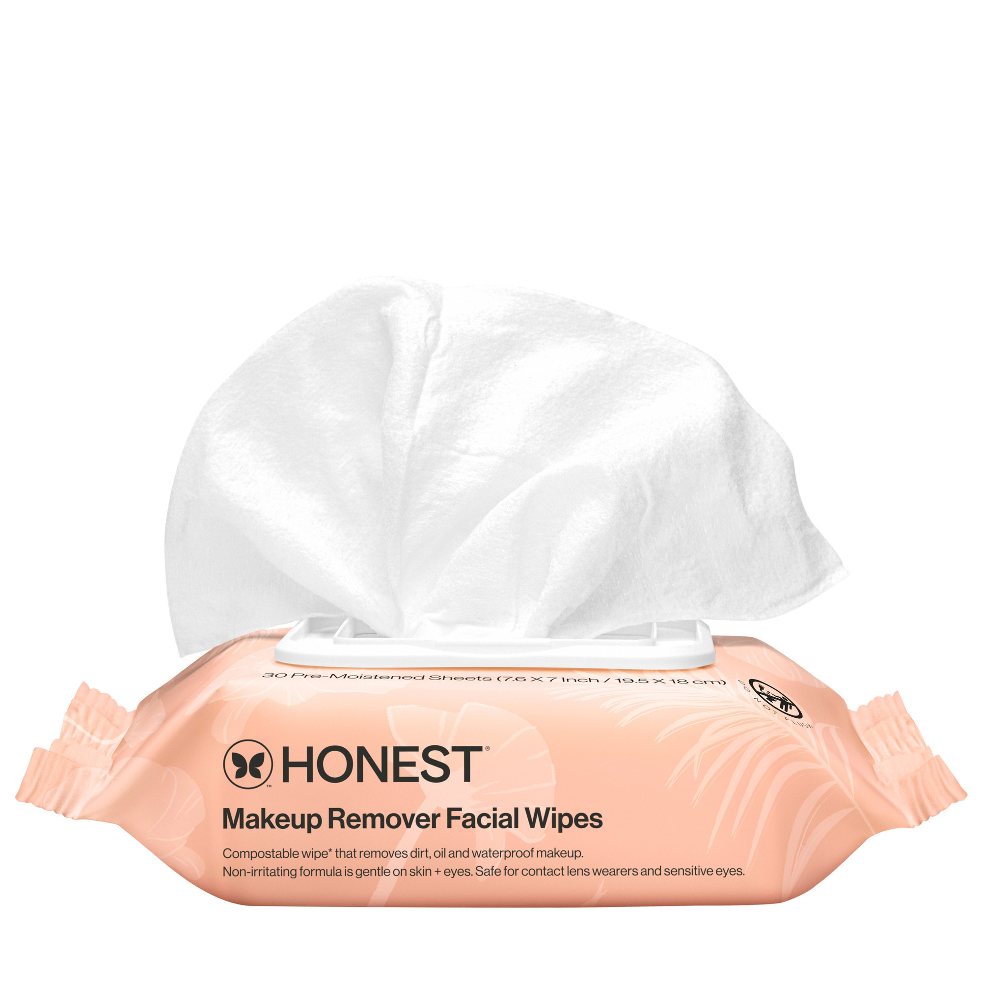 Honest Makeup Remover Wipes, 30 Count, Hypoallergenic, Plant-Based | The Honest Company