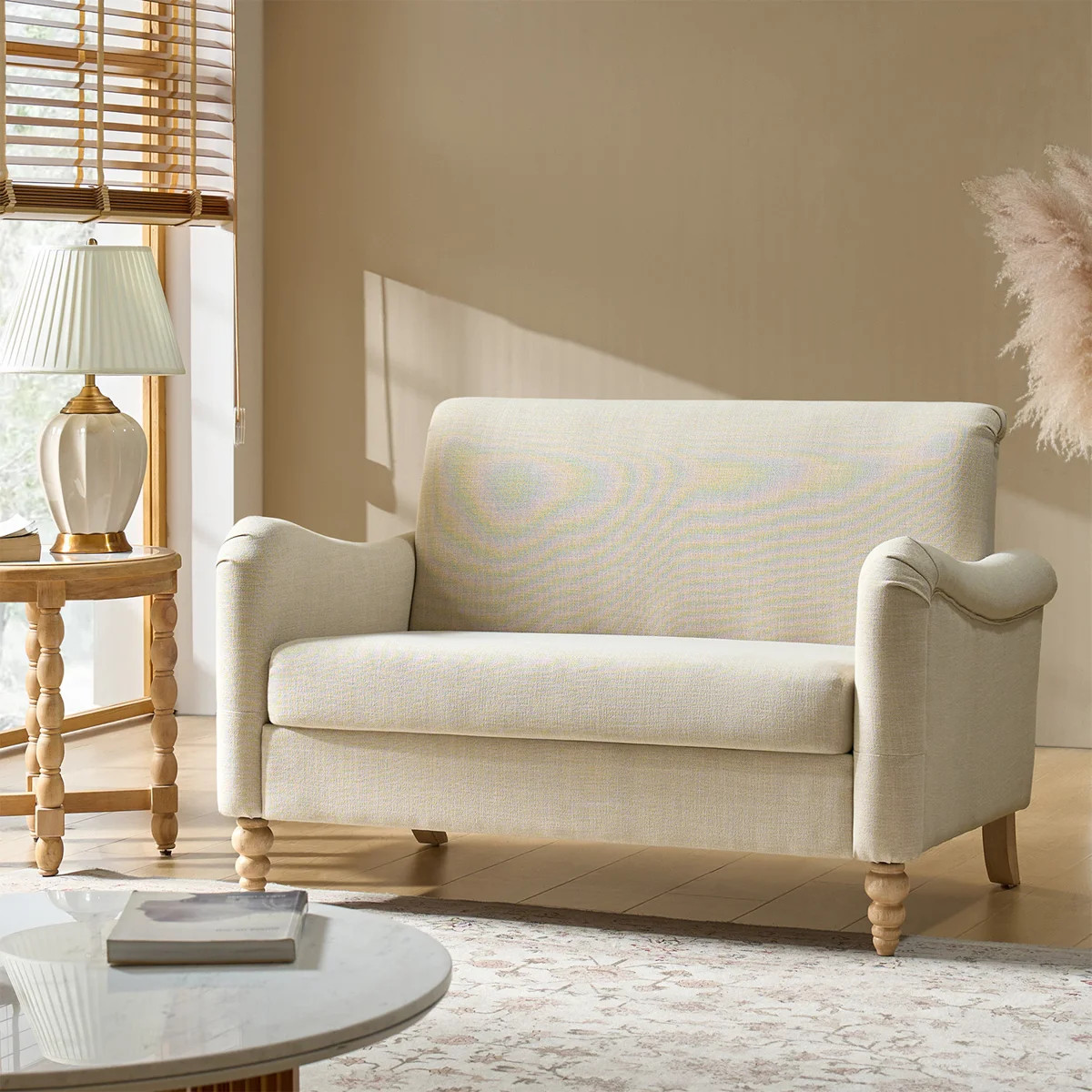 Terren 50.5" W Linen Upholstered Loveseat | Wayfair North America
