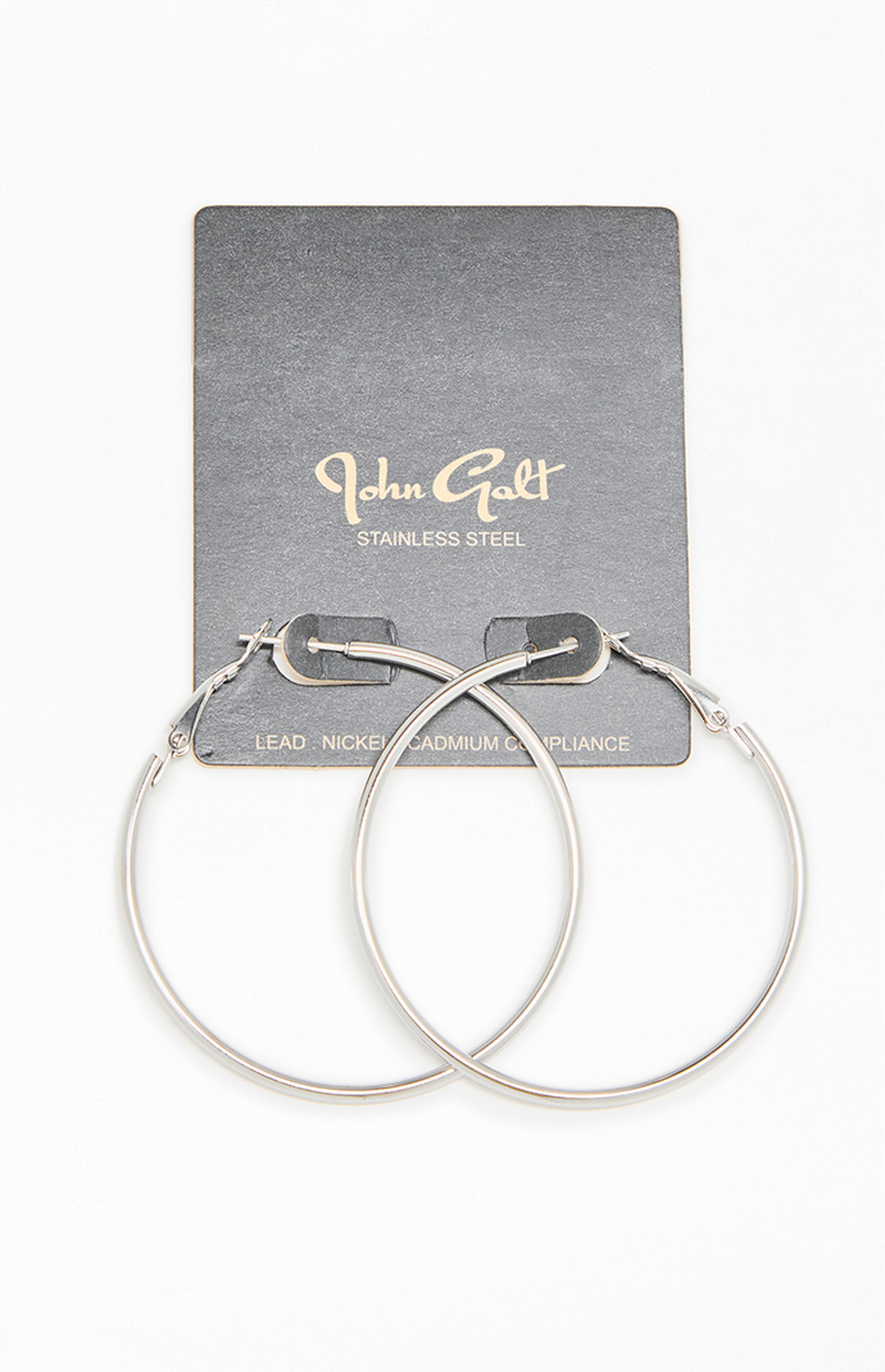 John Galt Silver Hoop Earrings | PacSun