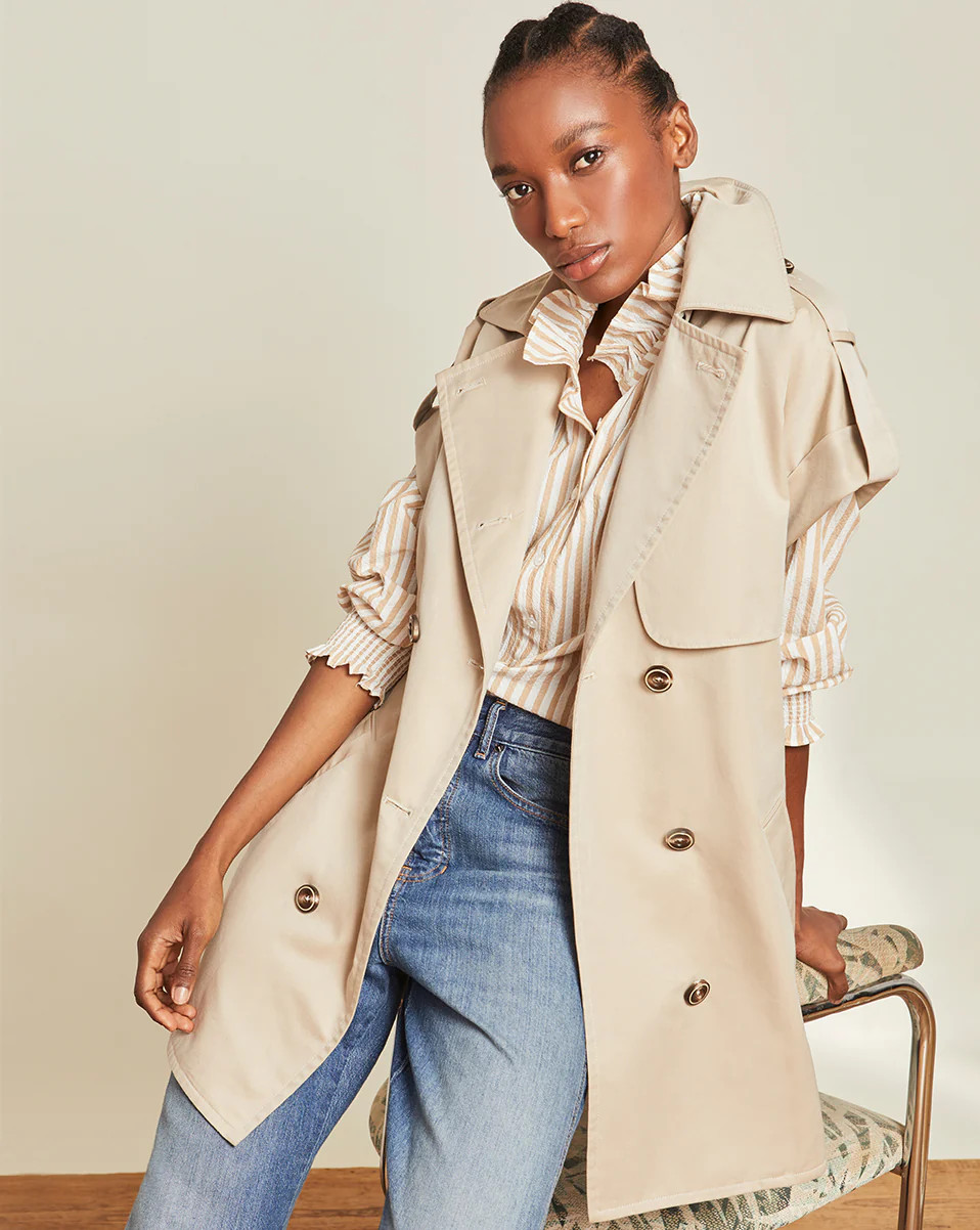 Ensie Dickey Trench Vest | Veronica Beard