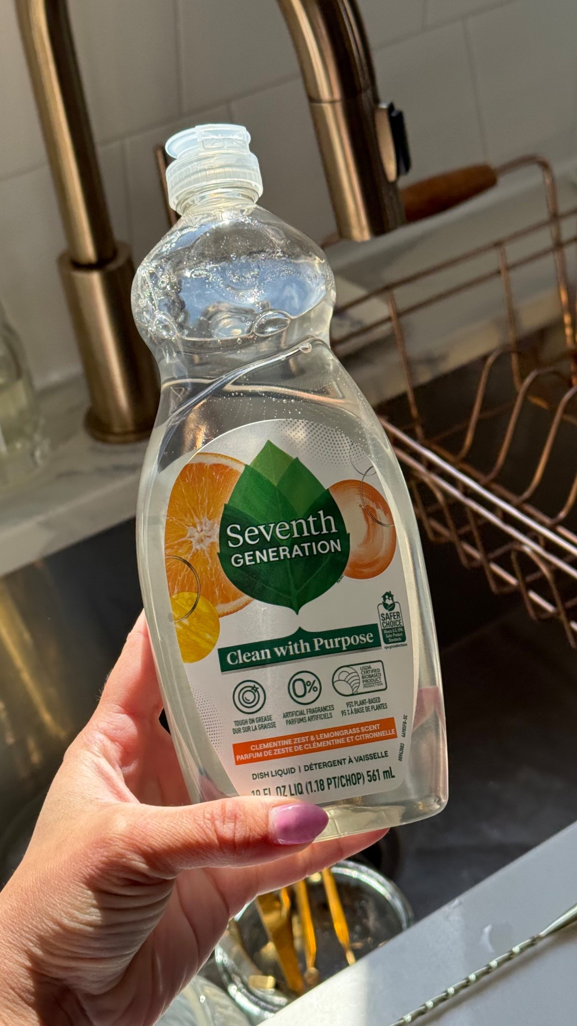 #seventhgenerationpartner #TargetPartner #ad 🍊🍋 Seventh Generation's Lemongrass &
Clementine Zest Dish Soap smells so good and cuts through grease with a powerful 95% USDA Certified Biobased formula! Shop now at Target!! #liketkit #choreplay #target @target @seventhgeneration 

#LTKFamily #LTKHome