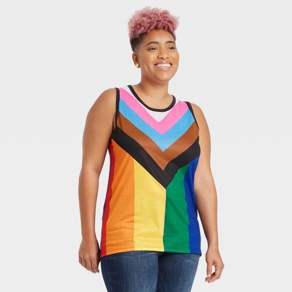 Pride Gender Inclusive Adult Rainbow Progress Flag Tank Top | Target