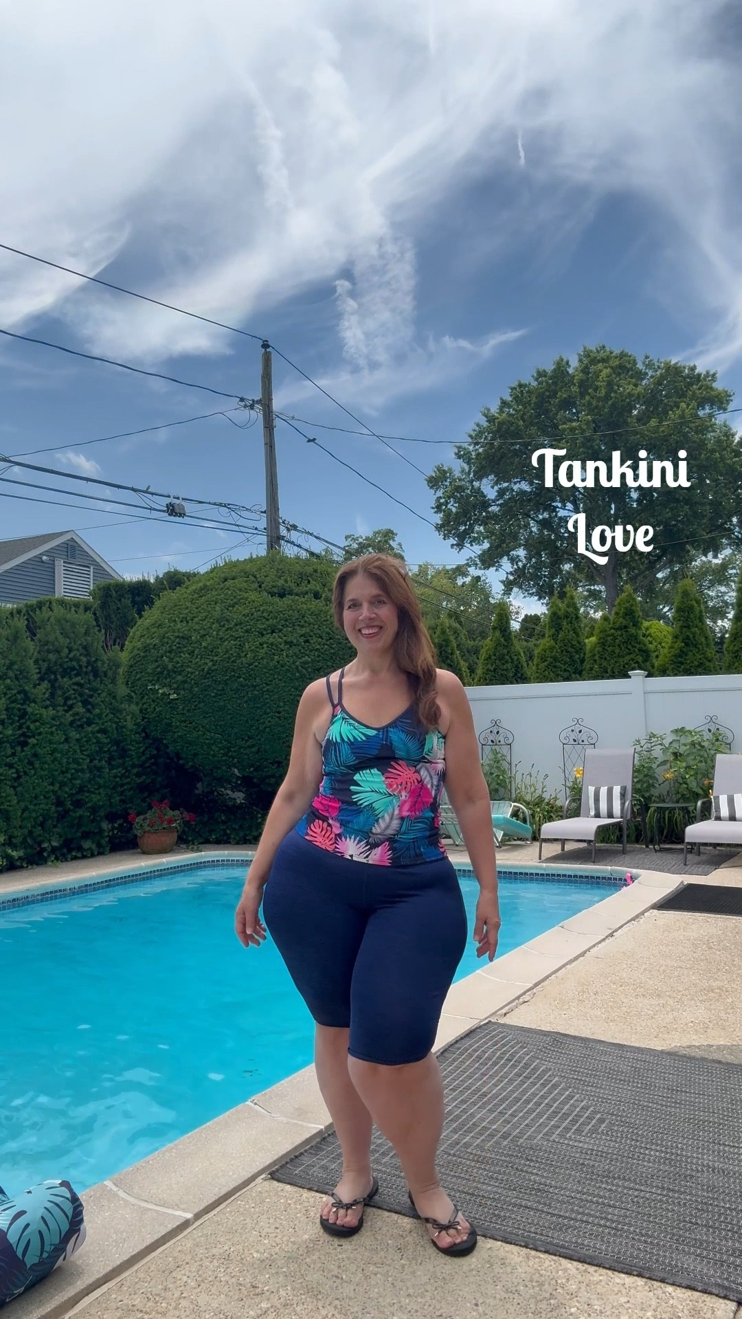 Love the versatility of a tankini top.

You can pair it with your favorite style of bikini bottoms, a swim skirt,
Skort, bike shorts, jogger style shorts or swim capris. The choices are endless. And trips to the bathroom may be easier and more comfortable too.

One of my besties just gifted me this tropical tankini top that blends just beautifully with my favorite bike shorts and I can’t be more thrilled with this combination. The material has a vertical ribbing which adds great texture and interest, as well.

Check out my separate collection of tankini tops from Kohl’s as well🤩

What is your favorite bottom to pair with a tankini top?

#LTKActive #LTKSwim #LTKSeasonal