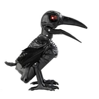 7 in. Animated LED Skeleton Black Crow | The Home Depot