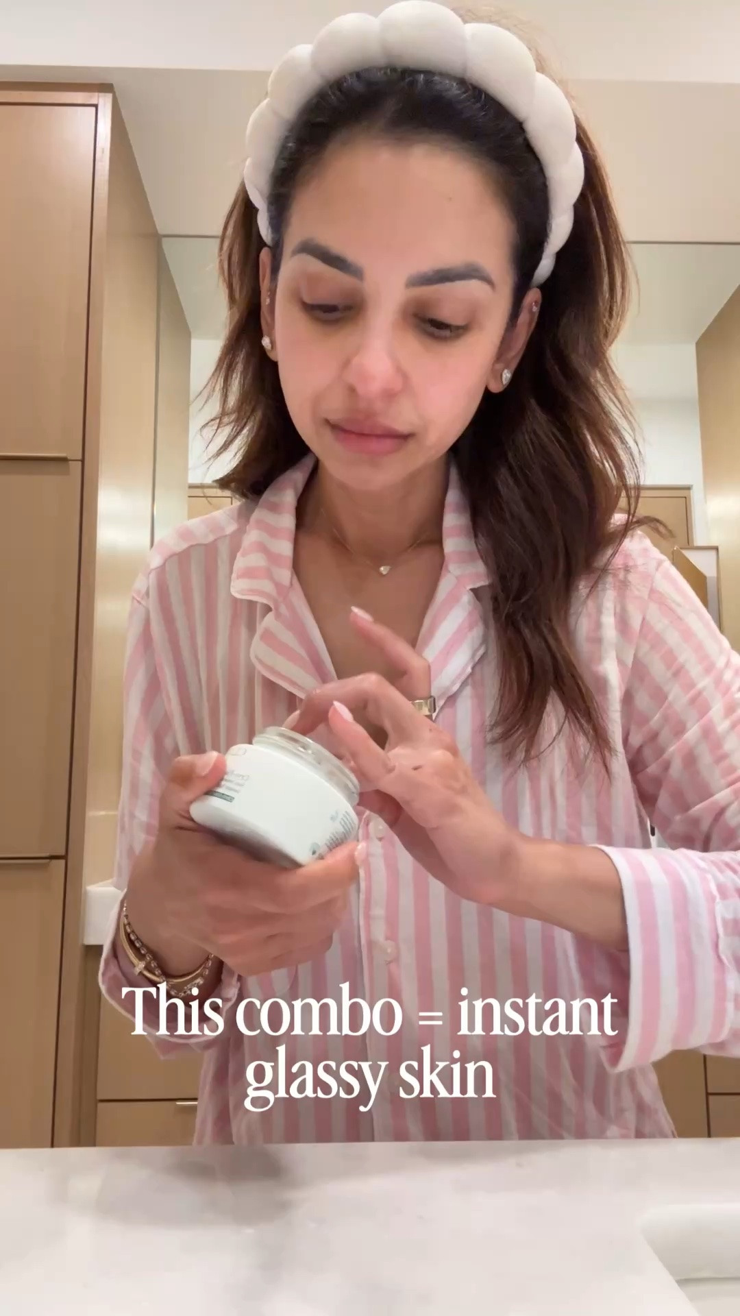 This combo gives me instant glassy skin! I use this cryo flash mask that tightens & brightens & rinse off after 10 minutes. Then I use my lightweight serum prior to moisturizer 8 spf! Linked them both for you here! @clarinsusa

#LTKgrwm