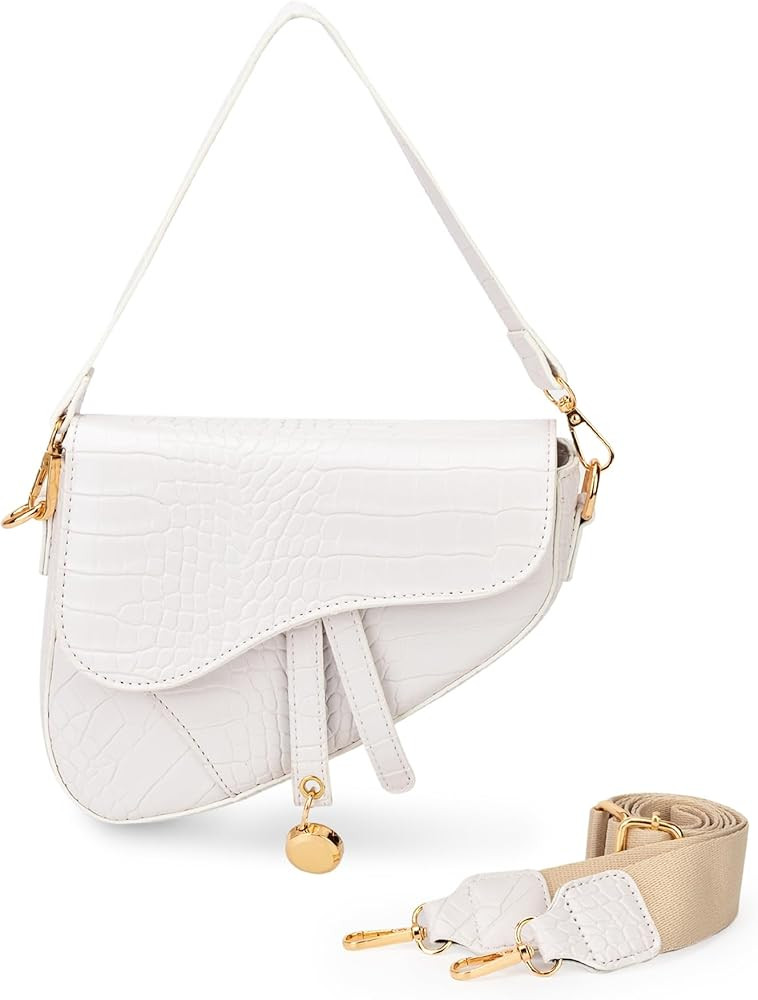 JBB Women Saddle Shoulder Bag Clutch Purse Small Crossbody Bag Satchel Bags Handbag PU Leather | Amazon (US)